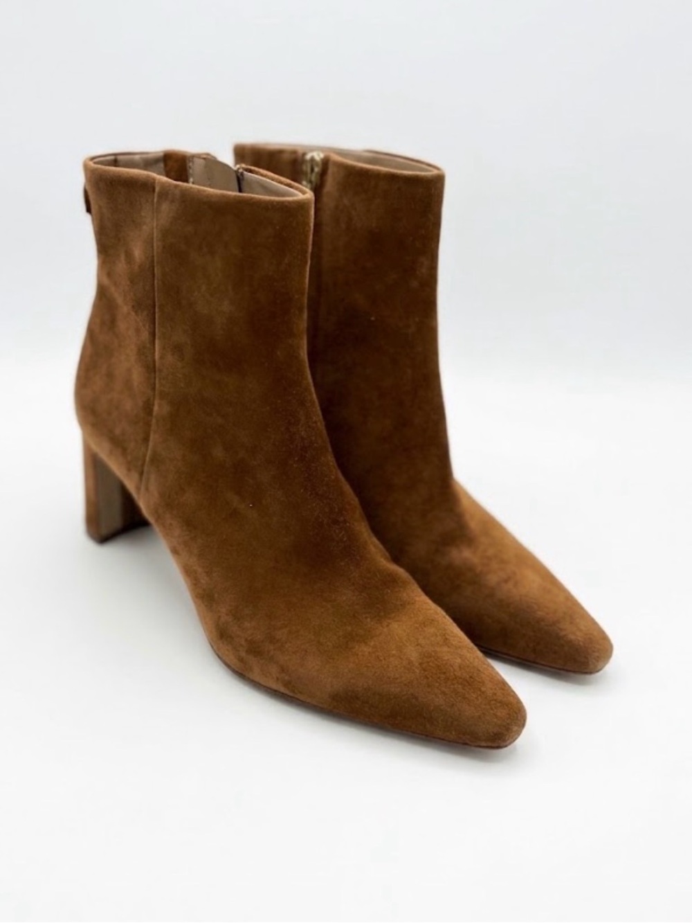 Sam Edelman Saige Suede Block Heel Ankle Boots Size 7.5